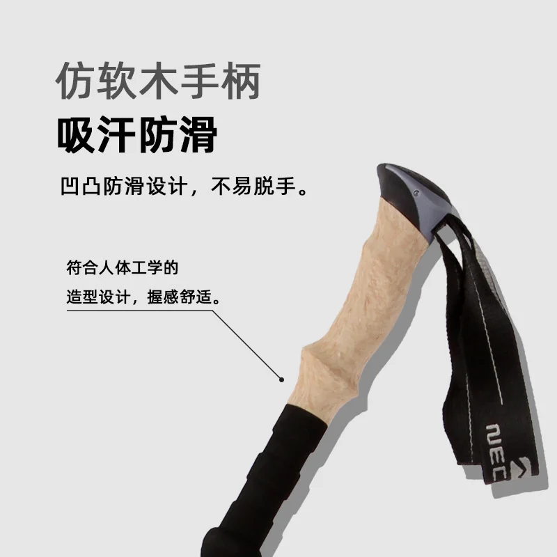 Bastoncini Da Trail Running E Trekking In Fibra Di Carbonio – 36-135 Cm, 5 Sezioni Pieghevoli, 230 Gr