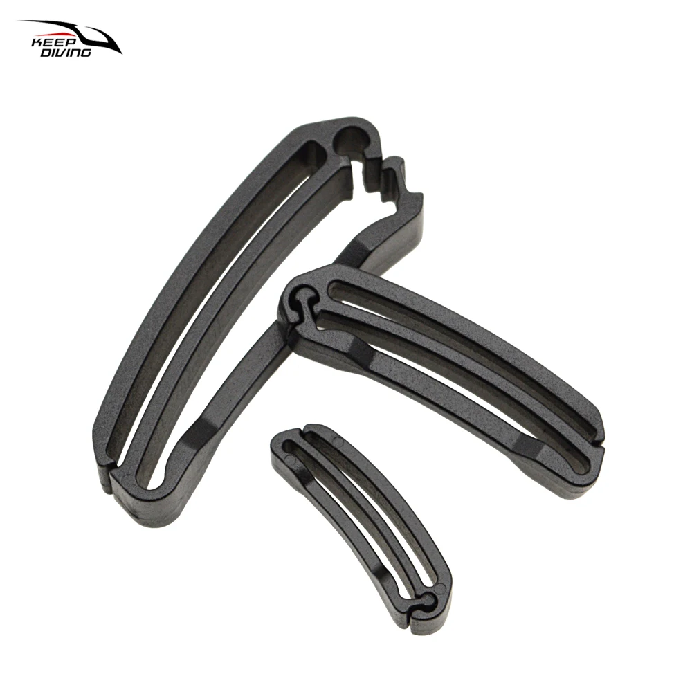 2 Pcs Plastic Fixing Clip for Webbing Quick Slip Keeper Webbing Tail Clip Buckle Belt Storage Buckle Diving Accessories 6