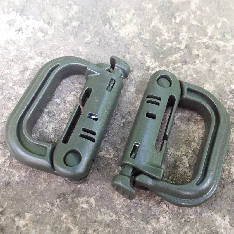 Outdoor GRIMLOC Molle Karabiner D-Verschlussring Kunststoff-Clip Schnappverschluss-Ring Karabinerhaken Schlüsselanhänger ITW-Verschluss Taschenverschluss – Detail 18
