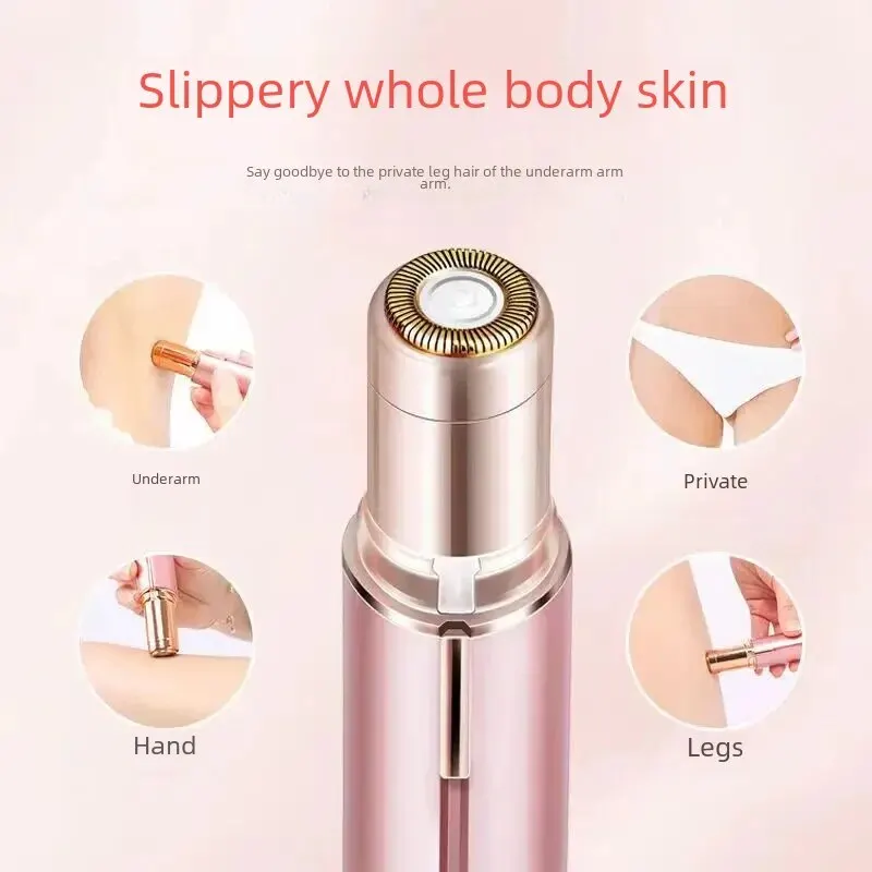 Hair Remover Eyebrow Trimmer Face Shaver Facial Hair Remover Hair Shaver Portable Electric Hair Remover Small Face Eyebrow Trimmer Plastic Body Shaver USB Rechargeable Dry Battery Powered Simple Design