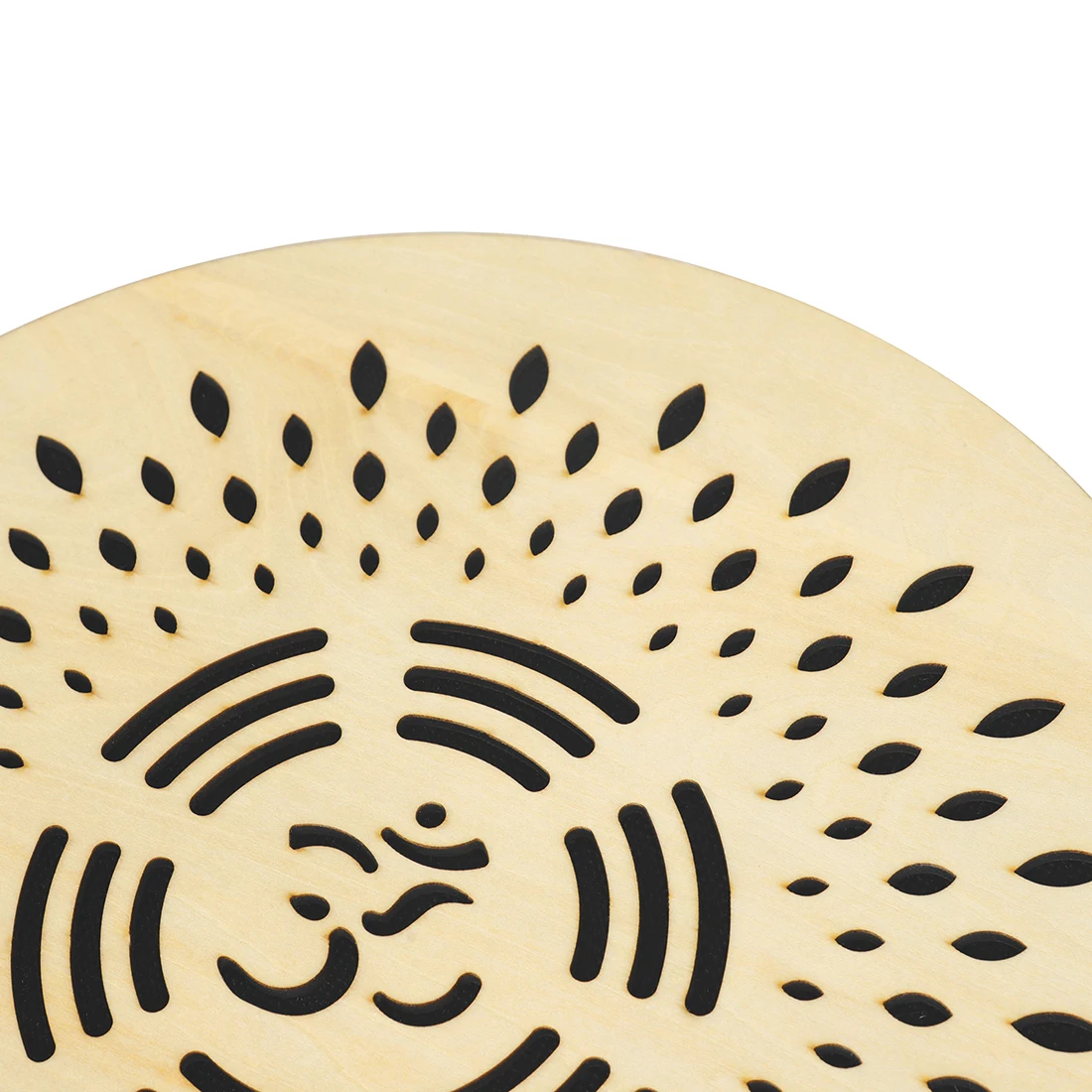 12 Inch solid wood stream drum hand carving rain falls pattern colorful woven trim sea wave sound percussion instrument