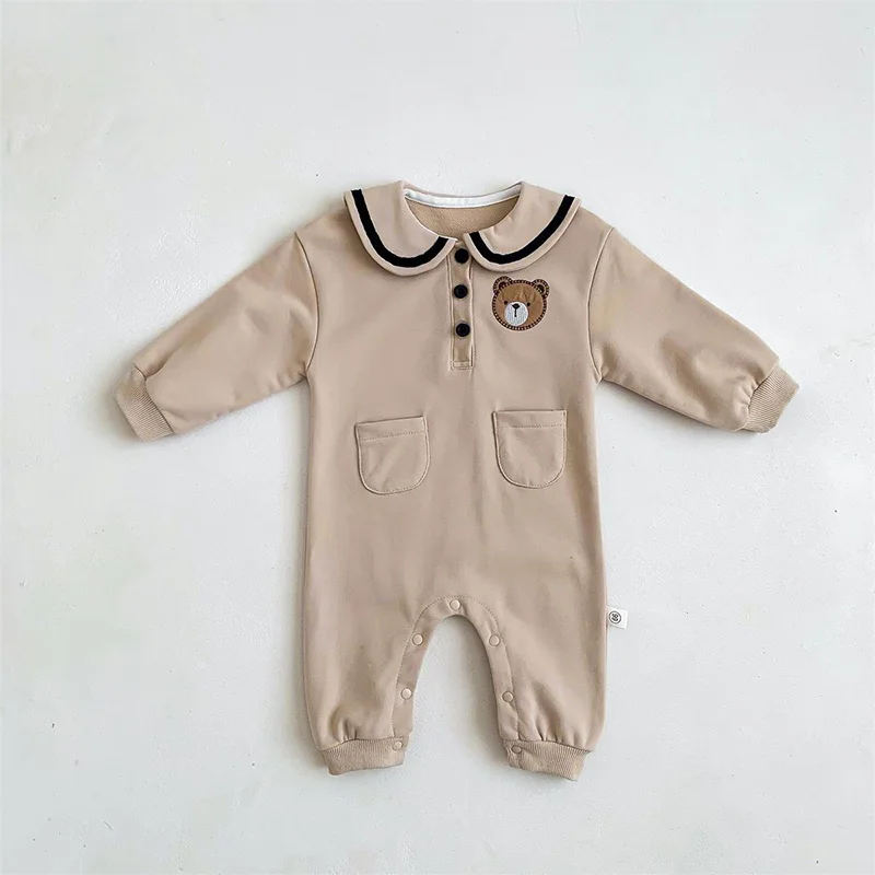Autumn Baby Boys Hoodie Jumpsuits Rompers