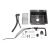Stainless Steel Nano Coating Black Modern Kitchen Sink, Sink with Faucet, Multifunction Sink Set 3