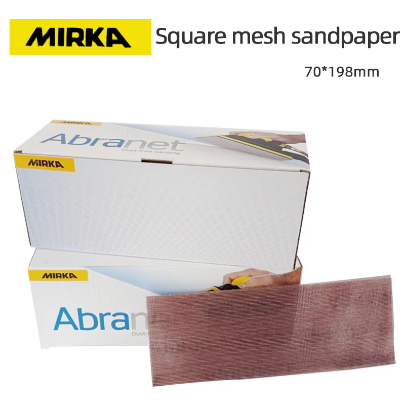 Original Finlandia Mirka Rettangolare Dry Ground Mesh Sand 70X198Mm Pannello A Spinta Manuale Carta Vetrata A Rete Senza Polvere Floccaggio Abrasivo