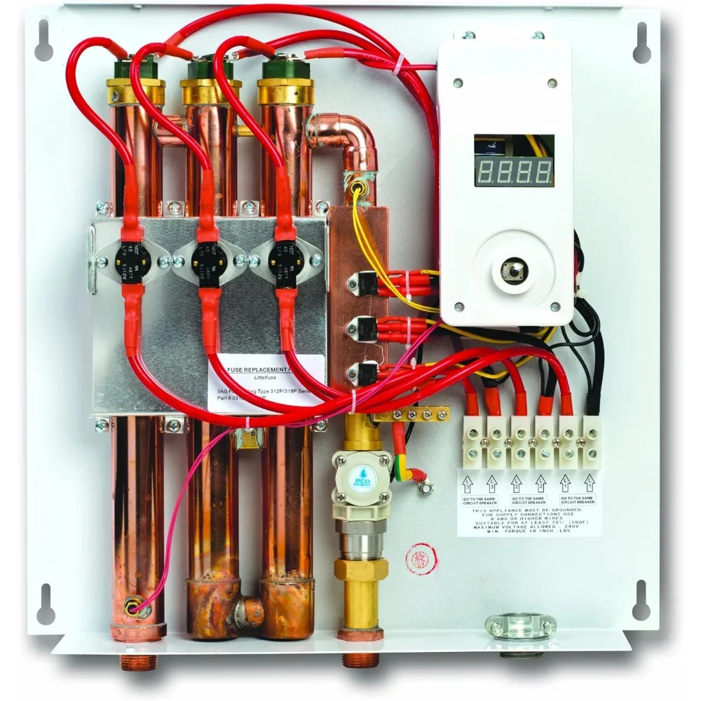 24 24 KW at 240-Volt Electric Tankless Water Heater with Patented Self Modulating Technology, 17 x 17 x 3.5