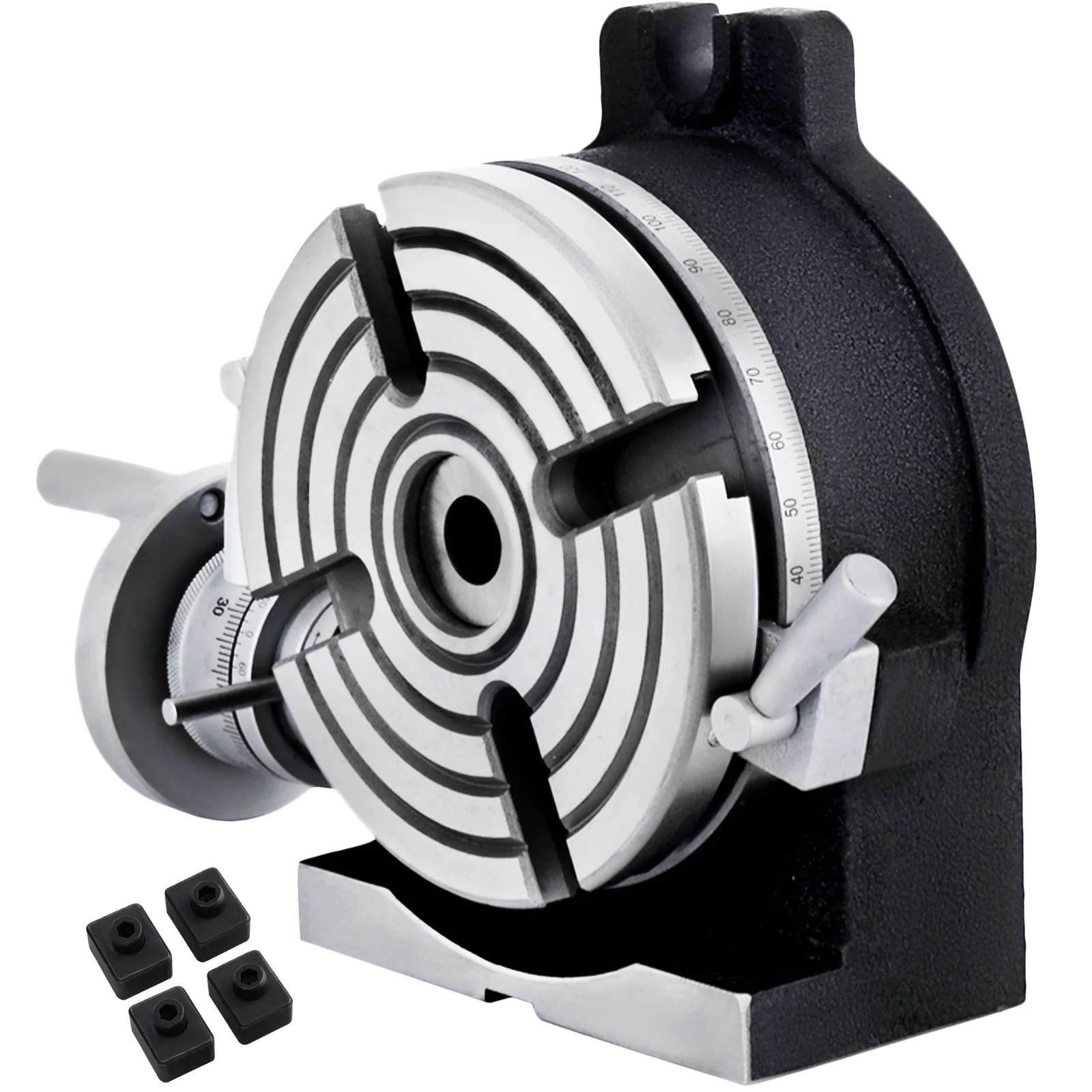 

VEVOR Vertical & Horizontal Rotary Table 100MM 150MM 200MM HV4 HV6 HV8 Working Table Tilting 360° for Milling Drilling Machine