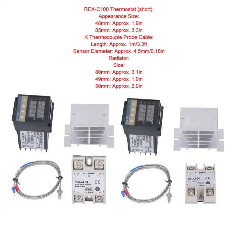 PID Temperature Controllers Kit 0?400 Waterproof High Accuracy REX C100 Temperature Controller for Farm HOT
