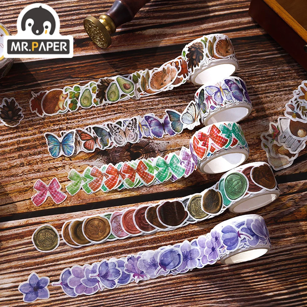 

Vintage Shaped Collage Washi Tape DIY Scrapbook Handbook Decorative Material Stickers Stationery