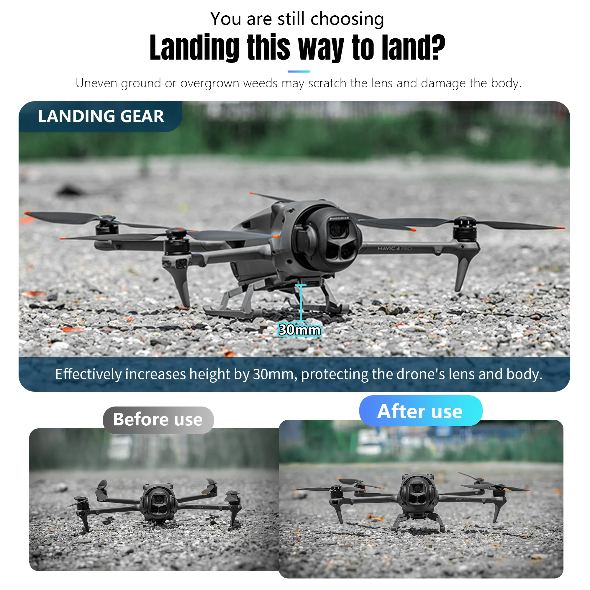 รูปสินค้า ขาตั้งกล้อง DJI Mavic 4 Pro พับได้ ถอดเร็ว ป้องกันโดรน