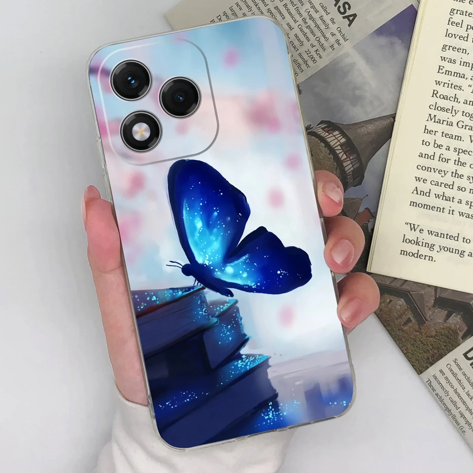 Brilliant Flower Butterfly Transparent Phone Case
