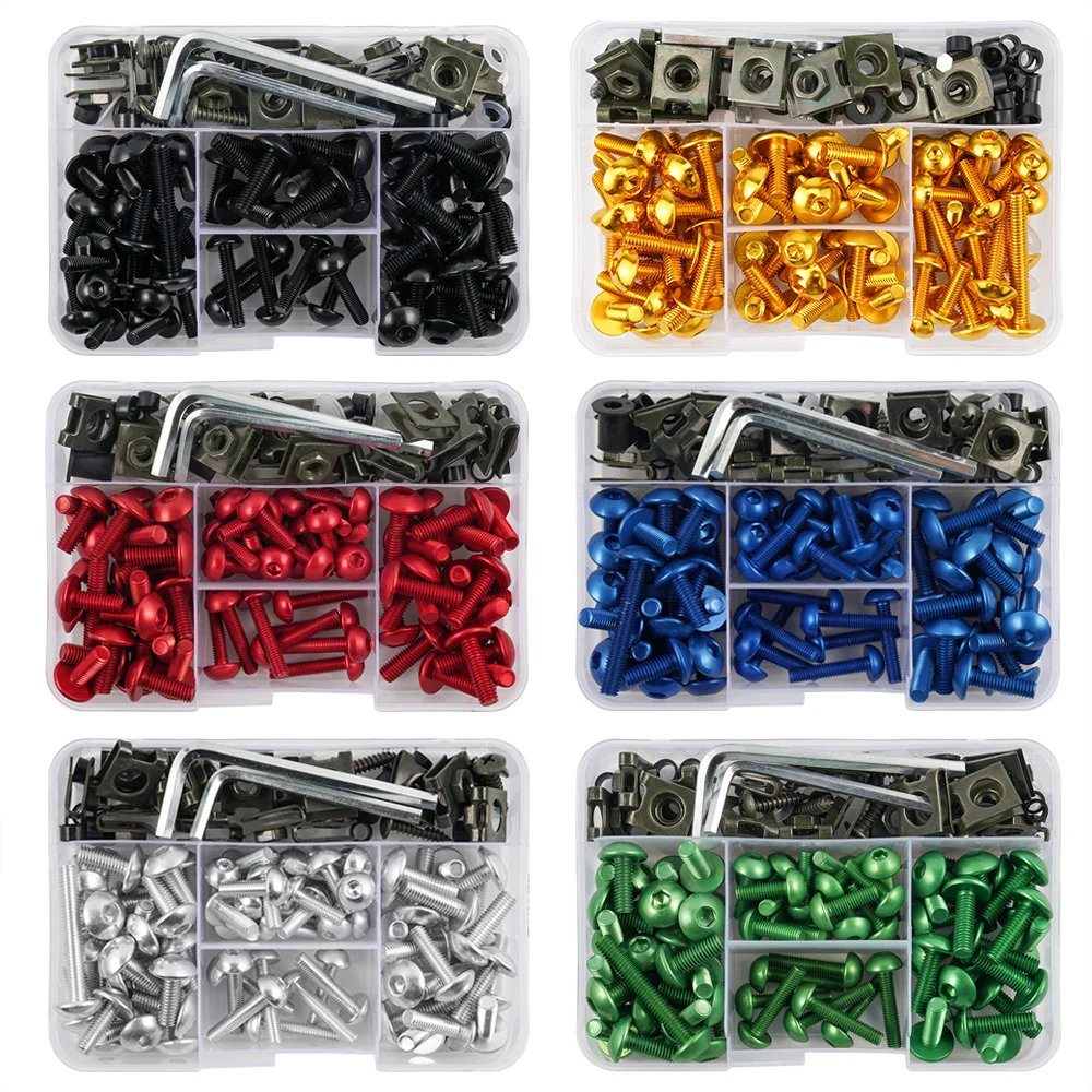 Für Kawasaki Z750 Z900 Z1000 Z800 Versys 650 Er6n Ninja 400 300 Z1000sx 177PCS Verkleidung Schrauben Motorrad Schrauben Körper schrauben Muttern – Detail 1