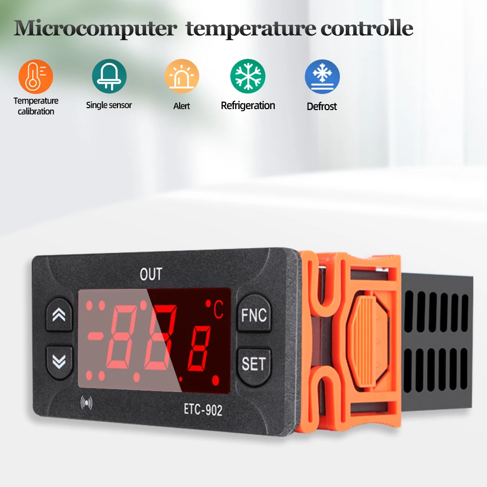 Digital Temperature Controller ETC-902 12V 24V 110V, Thermostat Thermoregulator