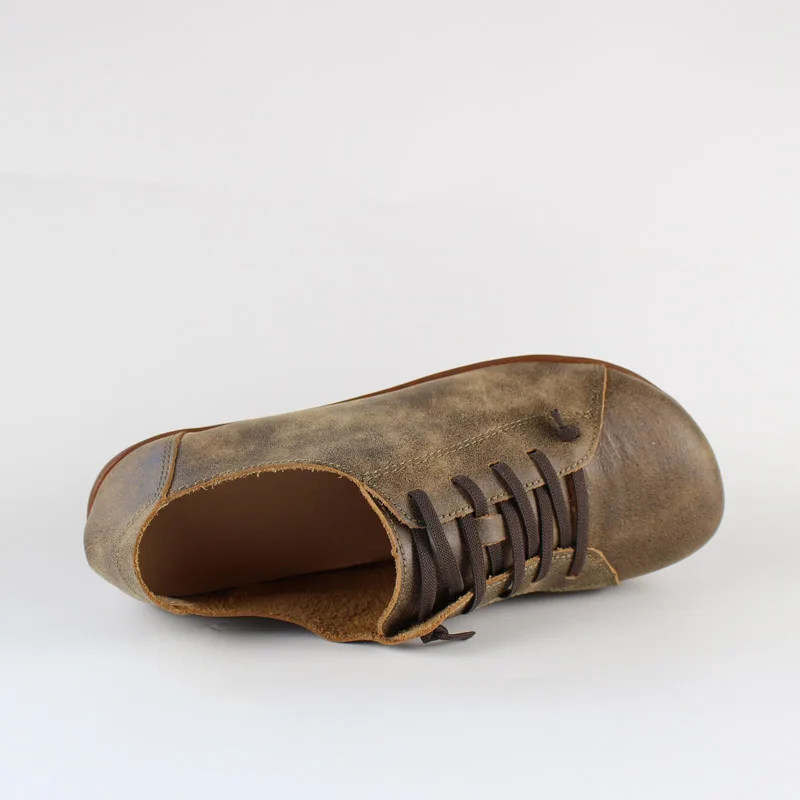 Vintage Cowhide Men's Shoes Outdoor Shoes Worn Out Effect Genuine Leather men leather shoes