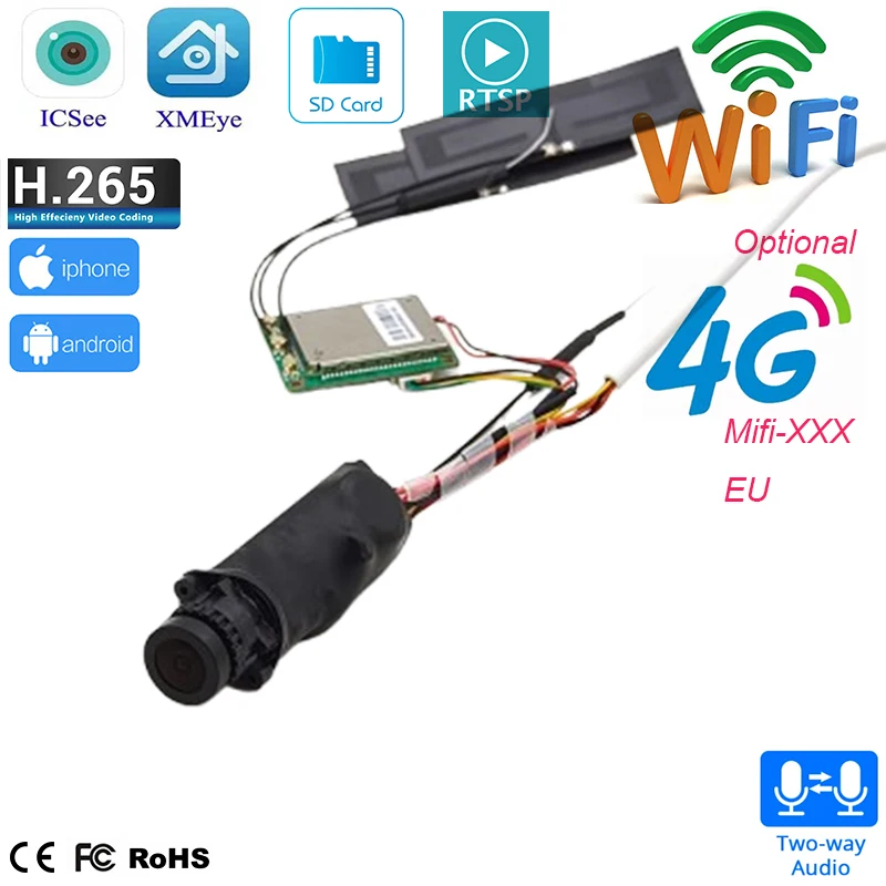Modulo IPC 1080P FAI DA TE 4G SIM Card Mini Telecamera di Sorveglianza di Sicurezza Telecamera IP 25fps IEMI Cambia Audio On vif Cctv Icsee Xmeye