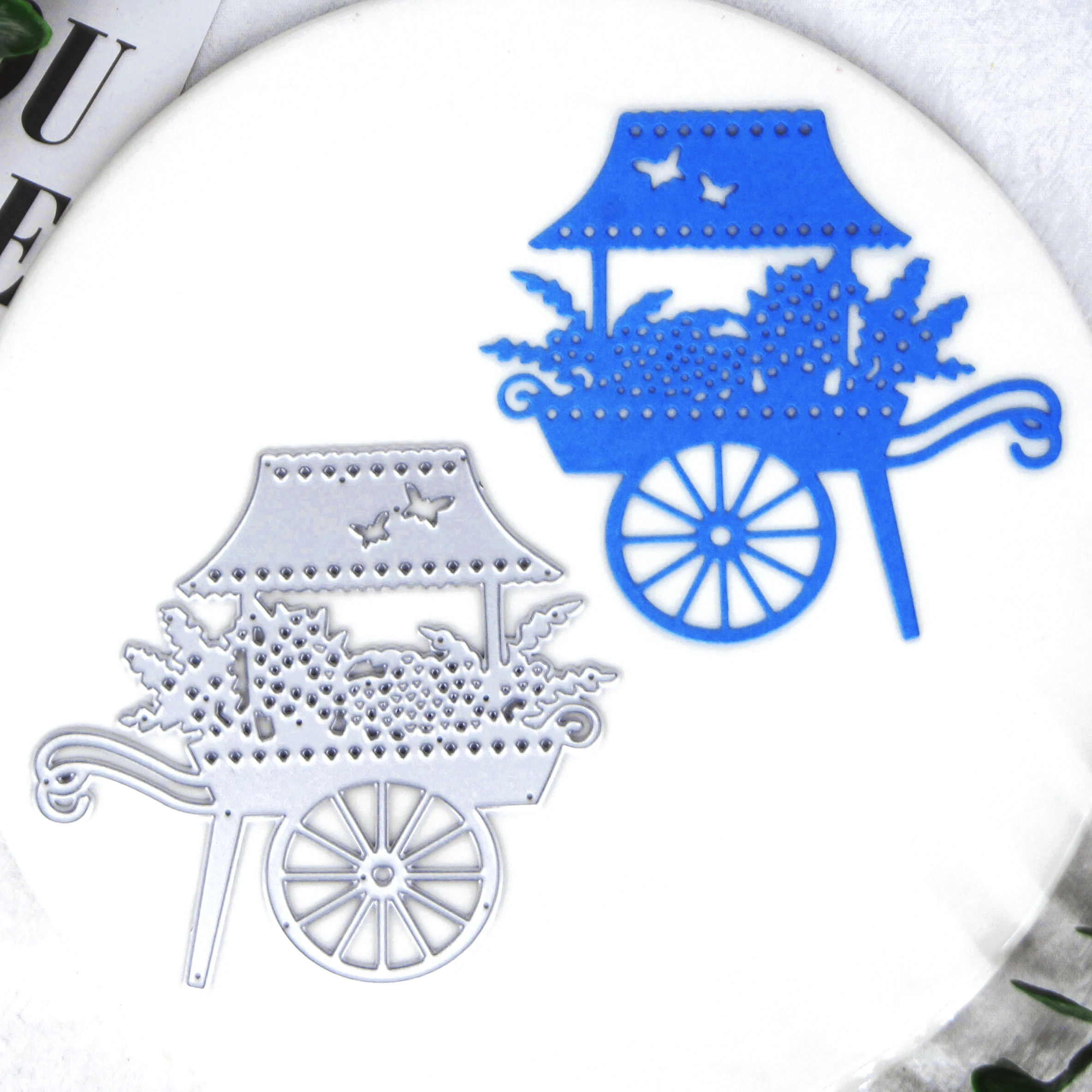 Market Carts Flower Metal Cutting Dies Scrapbooking Carta Fai Da Te Album Fotografico Fare Artigianato Stencil Goffratura Decorazione Nuovi Fustellati