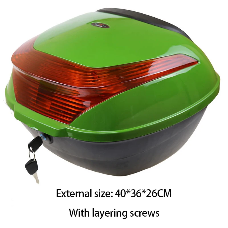 thumbnail image 1 of Baúl grande para motocicleta eléctrica Caja de almacenamiento trasera para pedales de uso general Caja de herramientas para baúl de motocicleta eléctrica, 1 of 5