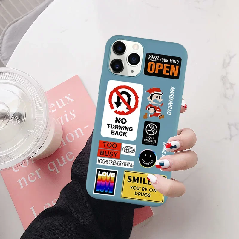 JAMULAR Mode Retro Bar Code Label Telefon Fall Für iPhone 11 13 Pro 12 X XS MAX XR SE20 7 8 6Plus Weiche Silikon Abdeckung Fundas – Detail 4