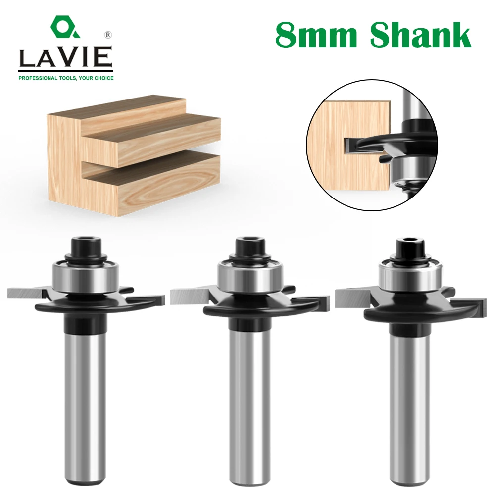 LAVIE 8mm Shank TSloting Biscuit Joint Slot Cutter Jointing Slotting Router Bit 2mm Height