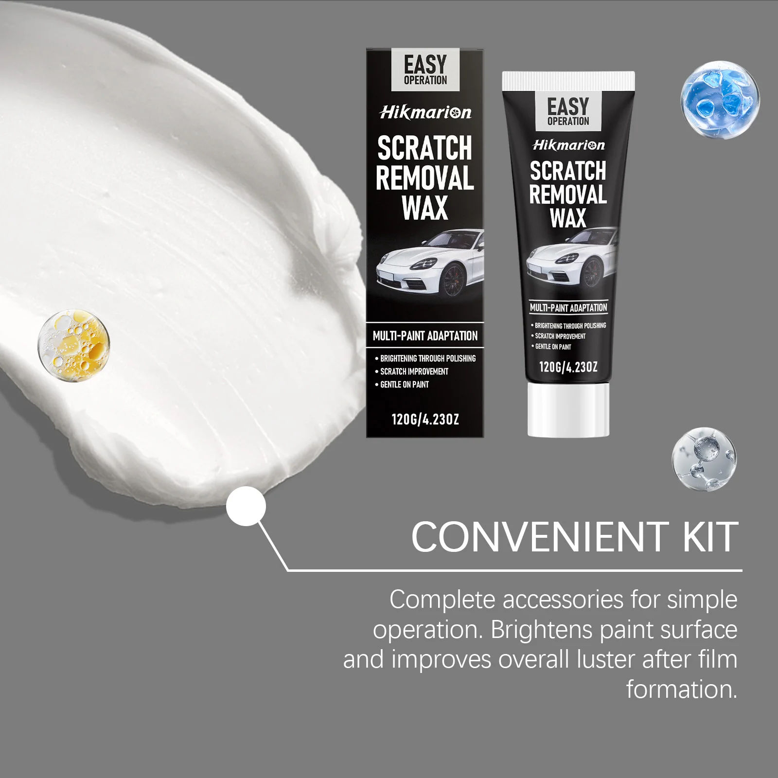 Kit Cera Riparazione Vernice Auto, Riparazione Rapida Segni Minori, Ripristina la Lucentezza, Facile Utilizzo, Crema Lucidante Rimuovi Graffi Auto - Image 5