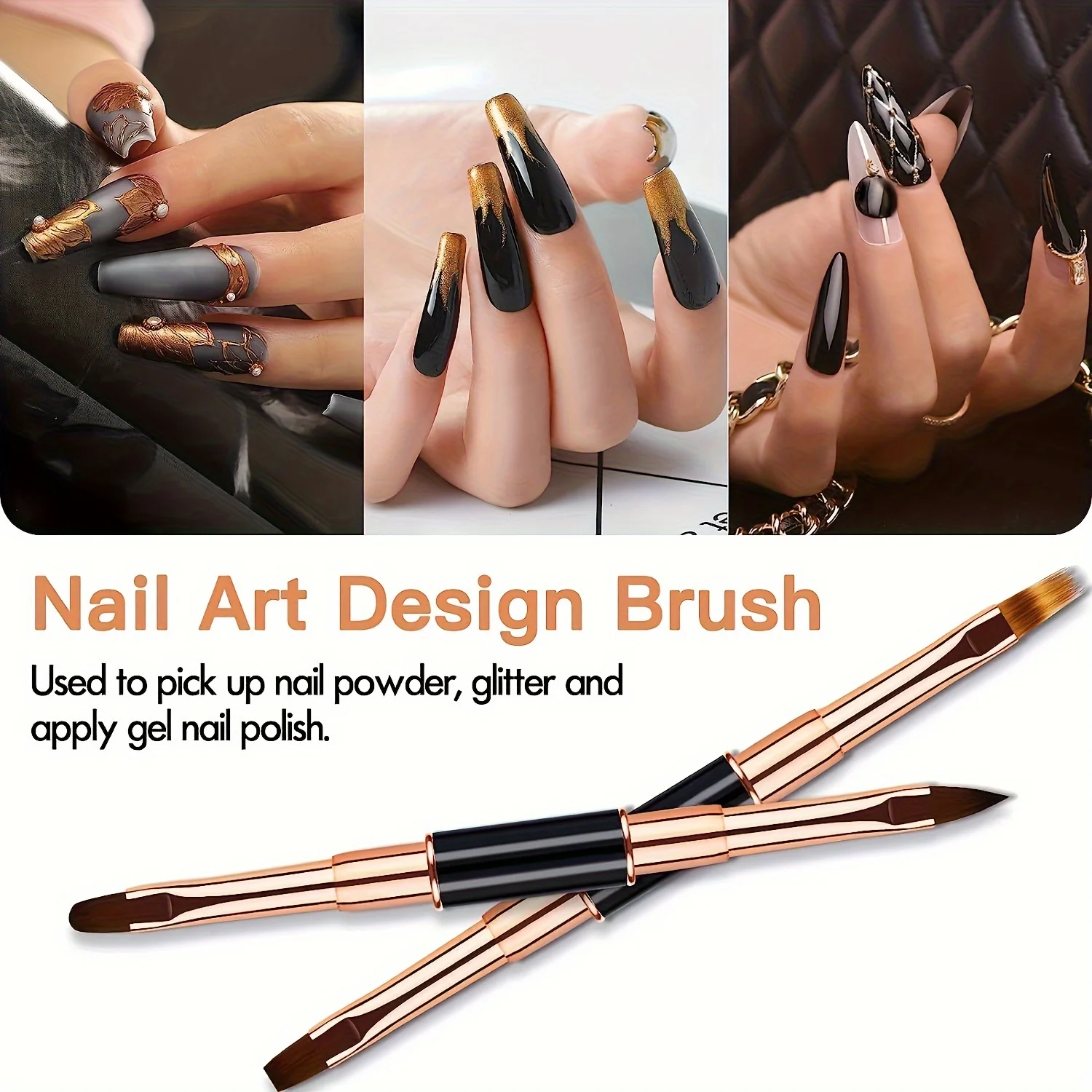 5Pcs Dual End Nail Art Pen Brushes
