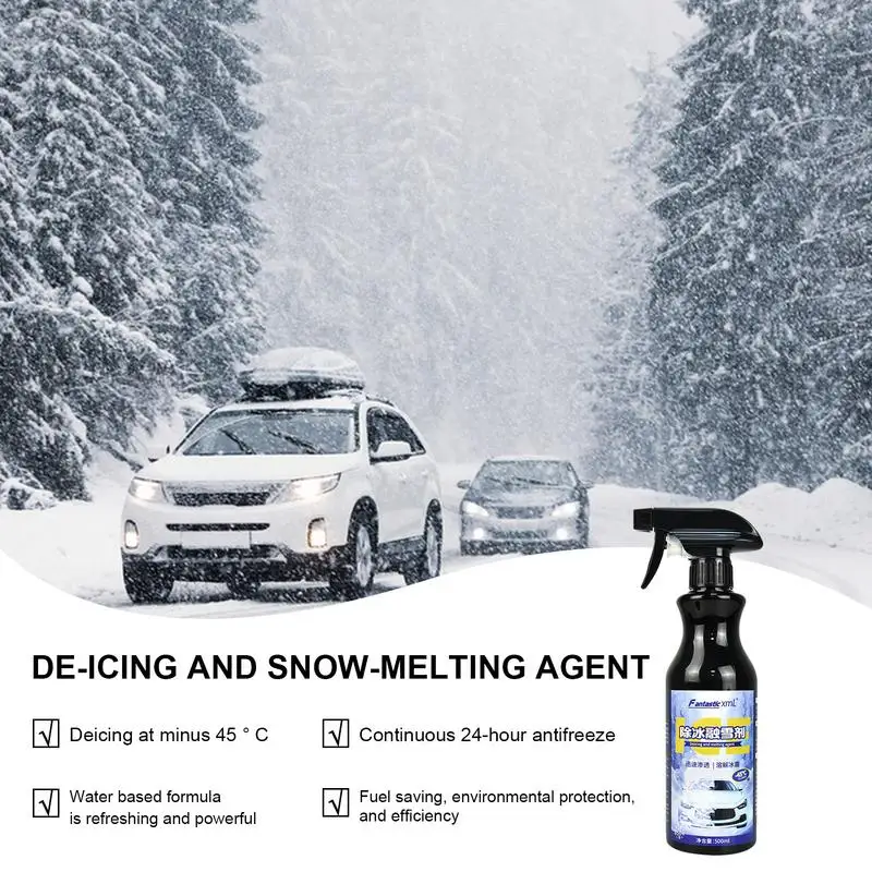 Deicer For Car Windshield Ice Melt Spray Agent Windshield Glass Defroster  500ml Ice Melt Spray Agent For Rapid Thawing Glass - AliExpress