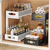 Under Sink Organizers and Storage, Adjustable 2 Tier Metal Pull out Cabinet Organizer for Bathroom, Kitchen, Pantry 3