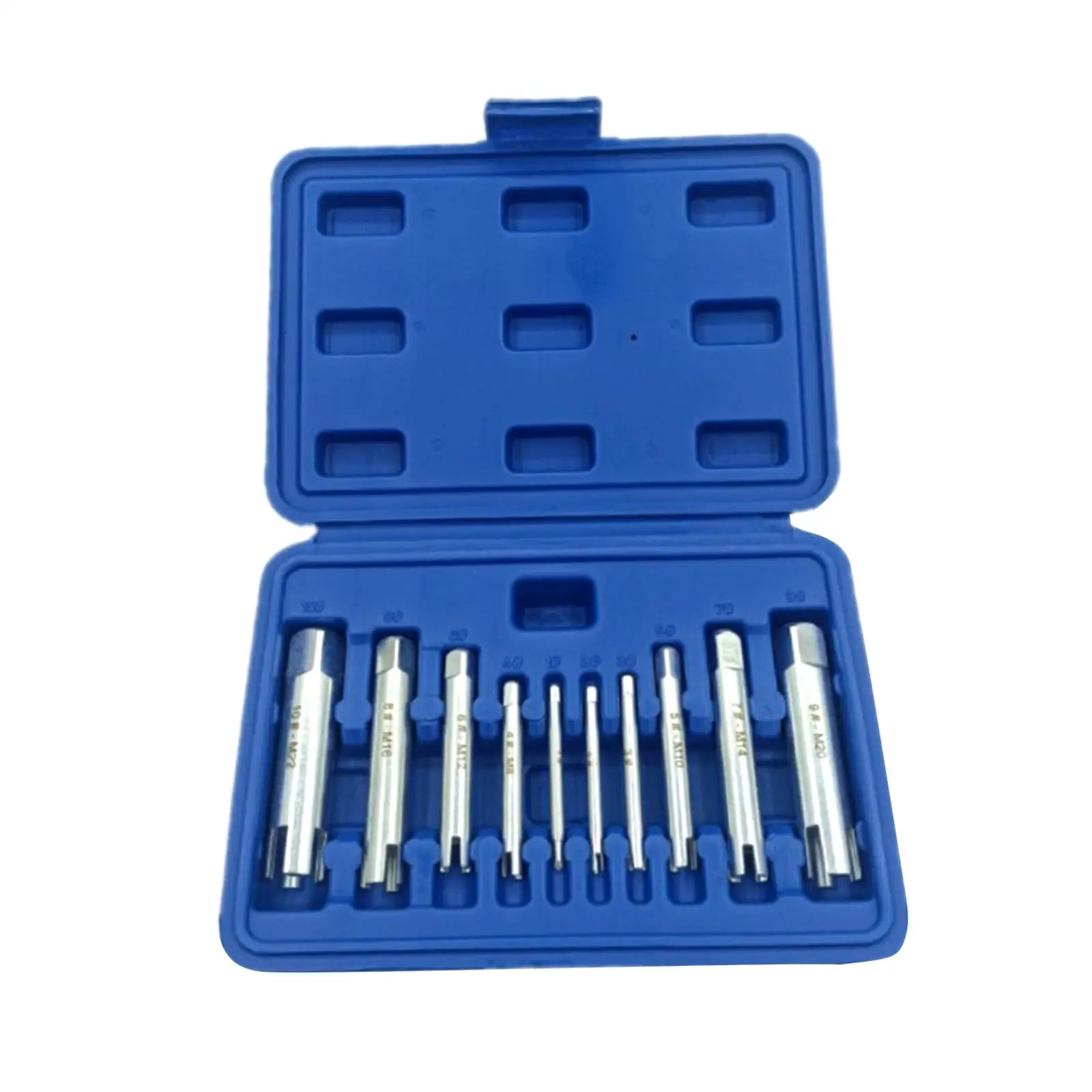 

10 Pieces Screw Tap Bolt Extractor Set Rusty Screw Removal Tool Accessories for Home DIY Projects Professional Bits Guide Set