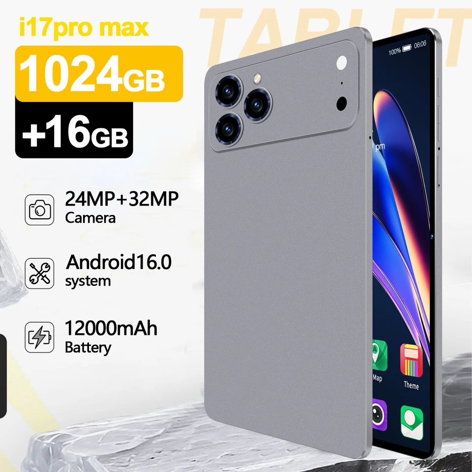 2026 Pad 17 Pro Max Tablet 11.6 Inch 16GB+1TB 20000mAh Battery