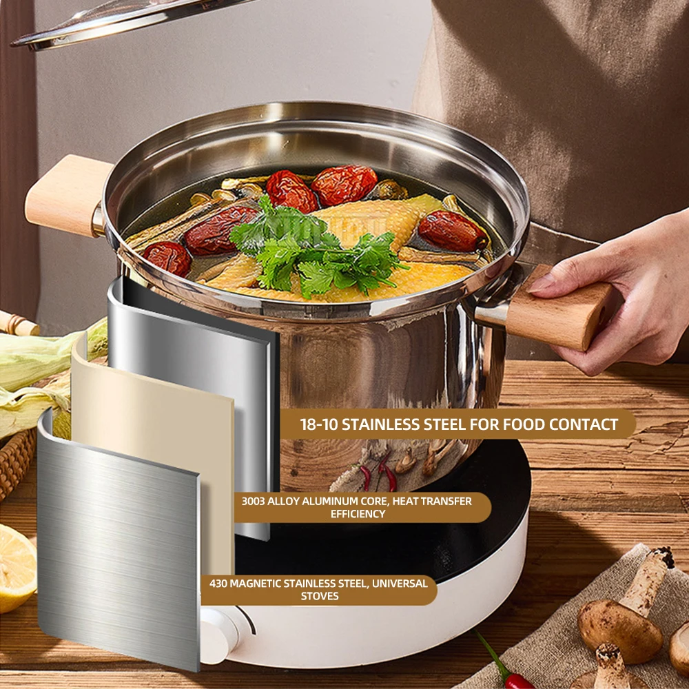 Version Steamer Cook Steamer Machine Food Multi Purpose Cookware Food Stewed Cooker Soup Pot