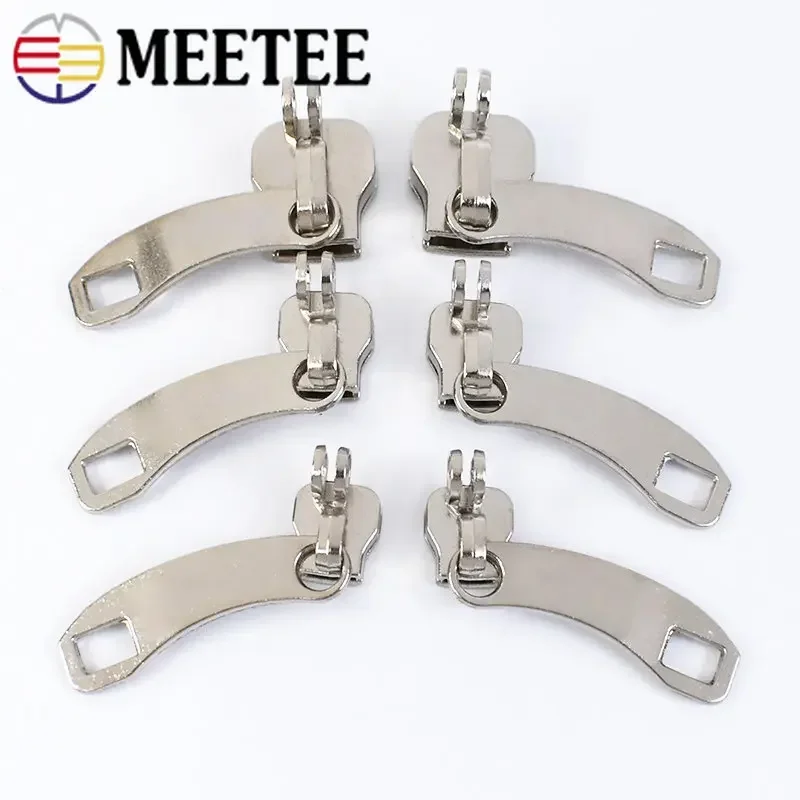 5# 8# 10# Zipper Sliders 2/5/10Pairs for Nylon Zippers Puller with Lock Hole Luggage Zip Limiter Head Handbag Zips Repair Kits zipper repair kit,zipper sliders,zipper accessories
