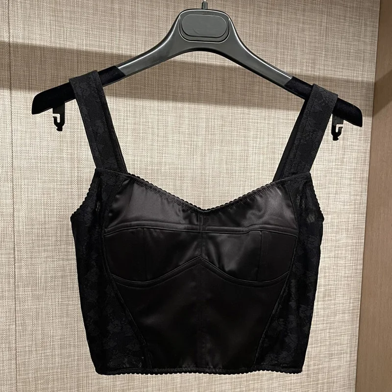 High Quality Women's Top Fashion Runway Vest Bra Black Max 88% OFF New product!! Sexy