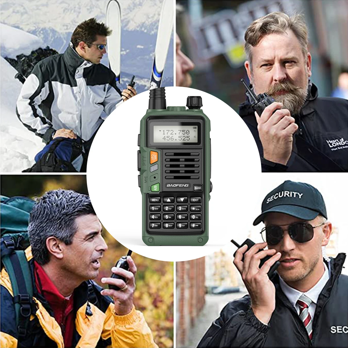 Baofeng Professional Walkie Talkie UV-S9 PLUS 50km USB Charger VHF UHF Dual Band Two Way CB Ham Radio Upgrade For UV-5R