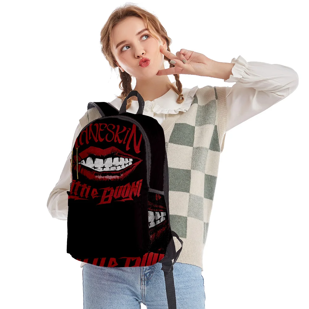 Popular Youthful New Maneskin Student School Bags Notebook Backpacks 3D Printed Oxford Waterproof Boys/Girls Funny Travel Bags