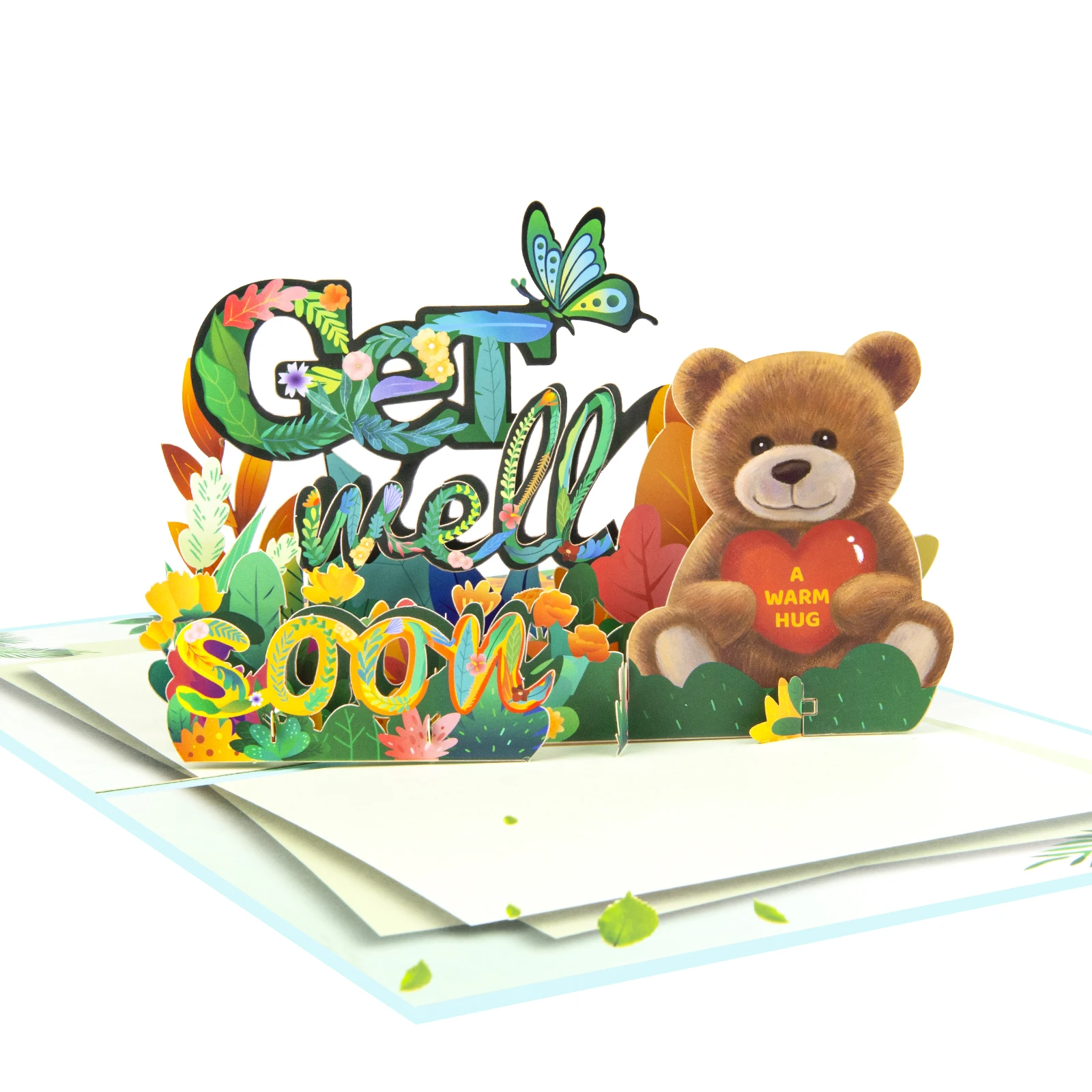 3D Get Well Soon Pop-up Card Sympathy Greeting Card greeting cards