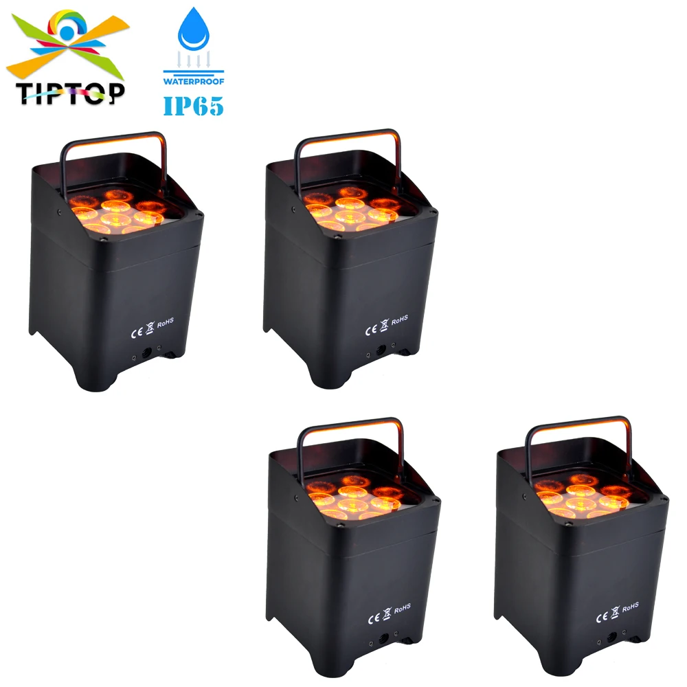 

Беспроводная батарея TIPTOP 2,4G, яркий внешний аккумулятор IP65, яркий свет, 6X18W RGBAW, УФ-свет, для сцены, свадебной вечеринки, мероприятия, ИК, дистанционный WiFi опционально