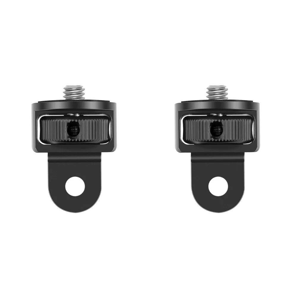 Aluminium 1/4 inch adapter statiefschroefdraad adapter tripod mount adapter 2 stuks metalen houderadapter met geknoopte schroeven voor GoPro Hero-houders, Osom Action, Sony of andere actiecamera's