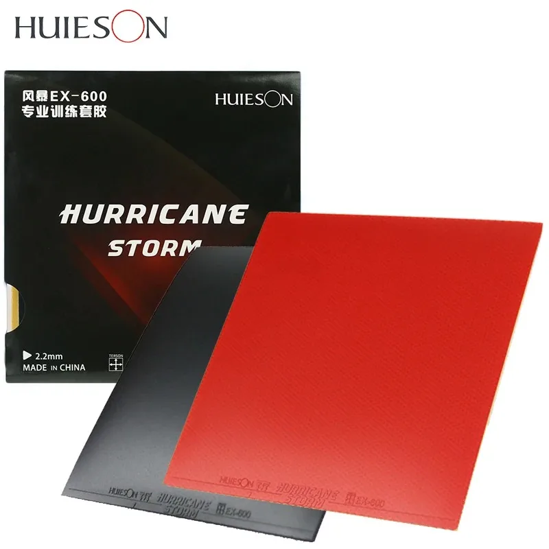 Table Tennis Rubber HURRICANE-STORM EX-600 2.2MM Durable Ping Pong Loop & Control for 40+