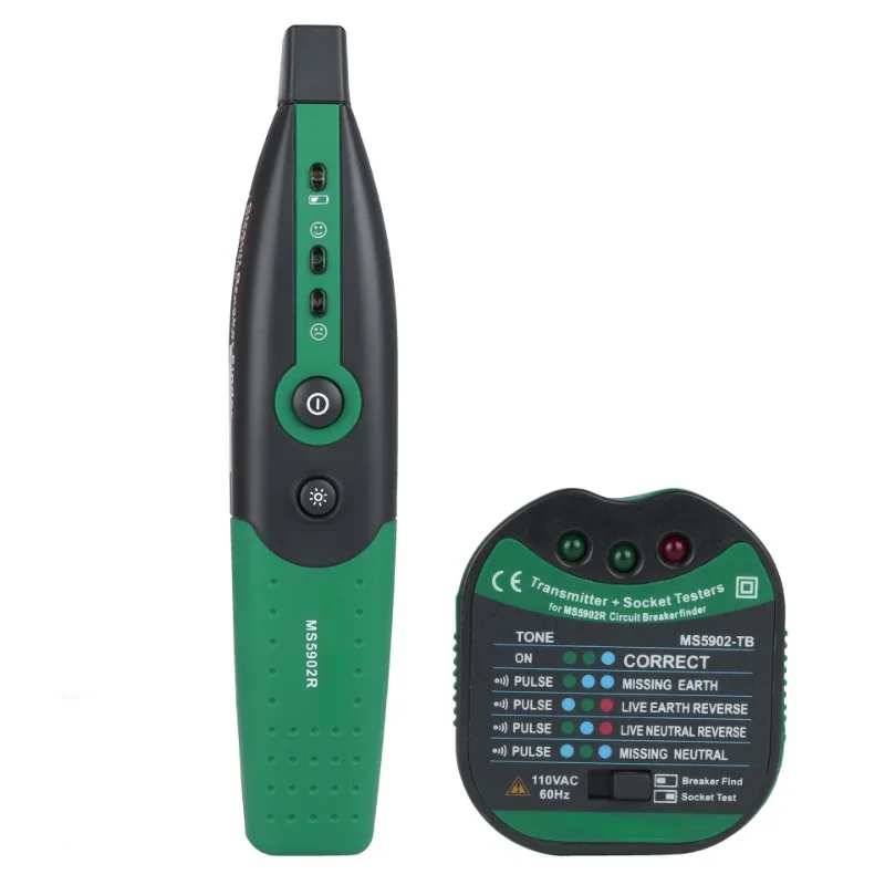 

EU US 220V/110V Specification with Flashlight Circuit Tester MS5902 Automatic Circuit Breaker Finder Fuse Socket Tester