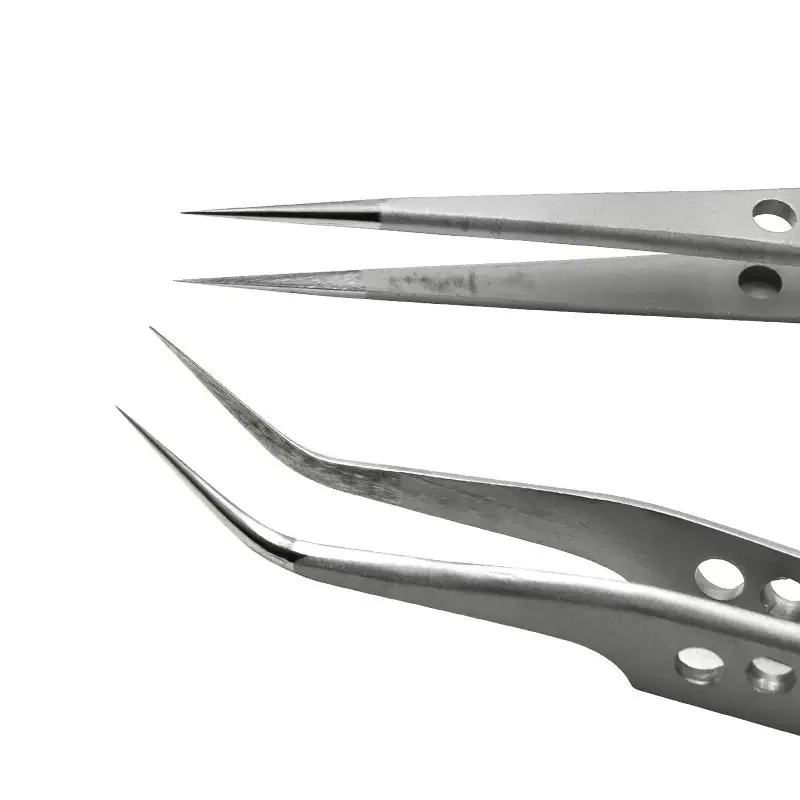 Electronics Industrial Tweezers Anti-static Curved Straight Tip Precision Stainless DIY Hand Tools Sets Forceps Phone Repair precision tweezers tweezer tool esd anti static tweezers phone repair tweezers