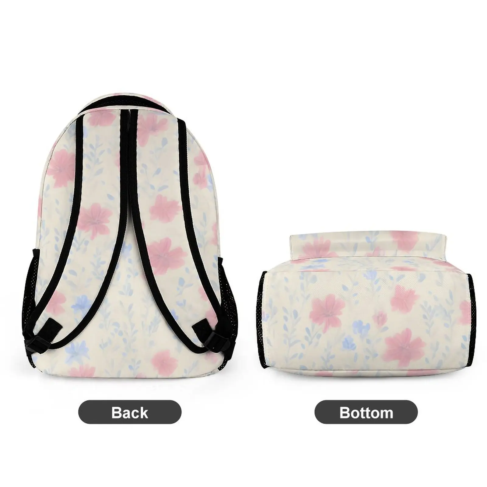 Adjustable Travel Backpack Bag Child Girl Customize Back Pack for School Floral Custom Print School Bags for Teenager