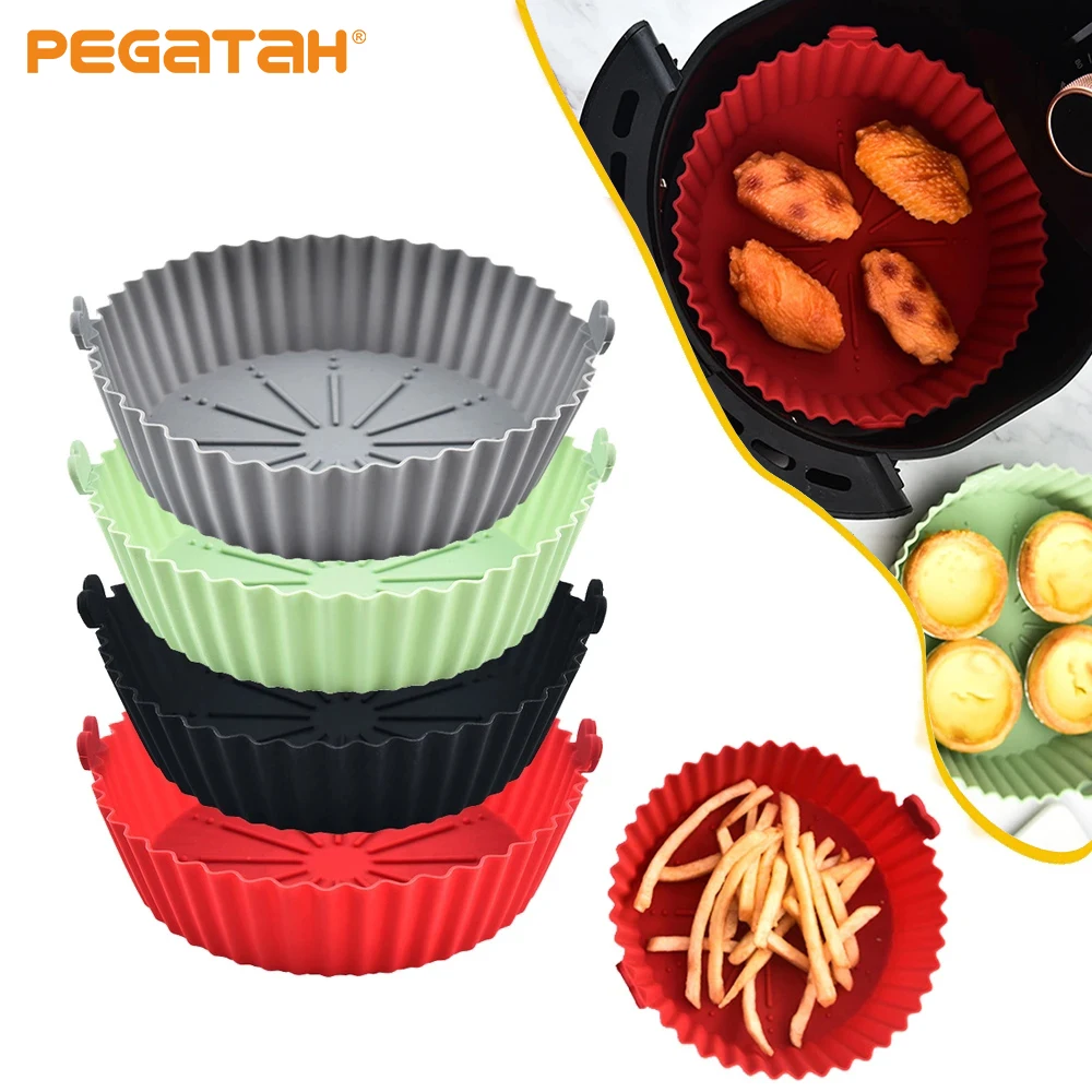 Air Fryers Oven Baking Round Replacemen Tray Fried Chicken Basket Mat