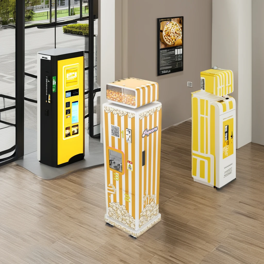 Stainless Steel Hot Sale Professional Electric Popcorn Makers, Commercial Automatic Coin Operated Popcorn Vending Machine