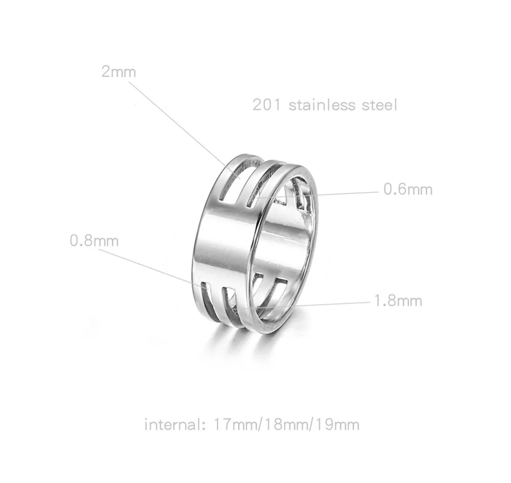 Stainless steel ring open ring DIY jewelry