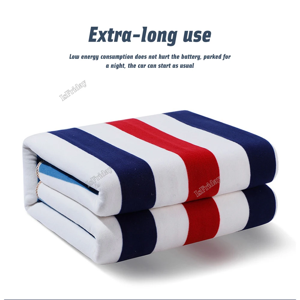 12V/24V Car Electric Heated Blanket Mattress Car Electric Heated Blanket Mat Travel For Winter Cold