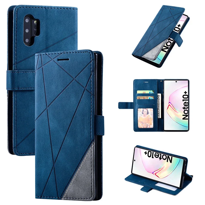Atverčiamas odinis piniginės dėklas, skirtas „Samsung Galaxy S10 S10E S20Plus S20Ultra S20FE S21 S21Plus Note8 Note10Pro Note10Plus Note20Ultra“_voghion.com