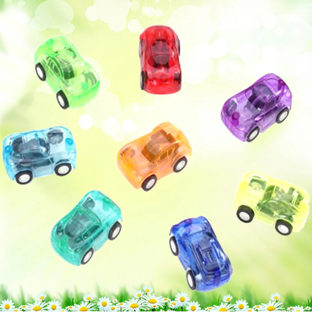 

20pcs Mini Pull Back Car Toy Transparent Small Vehicles Toys Plastic Funny Car Toy for Kids Toddler (Random Color)