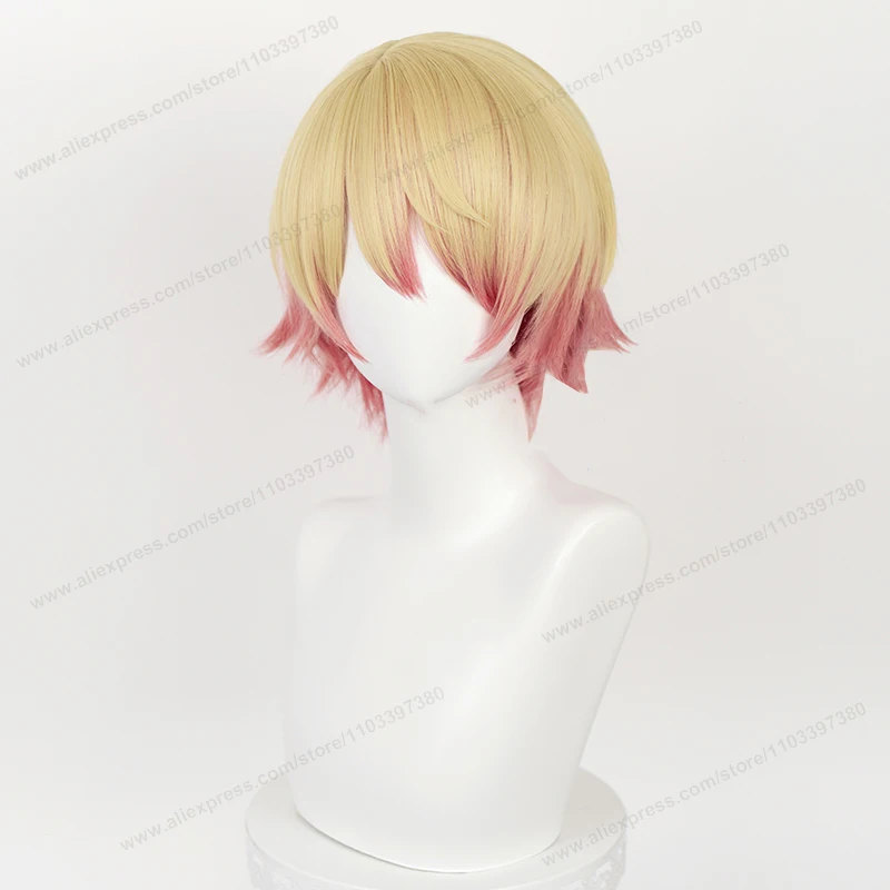 Tenma Tsukasa-Inspired Short Anime Cosplay Wig - 30cm Heat-Resistant Synthetic Hair