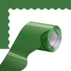 Colorful Wavy Edge Waterproof Decorative Poster Border Stickers (Green)