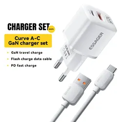 Essager 20W GaN USB-C PD Fast Charger with QC 3.0 for Smartphones and Tablets