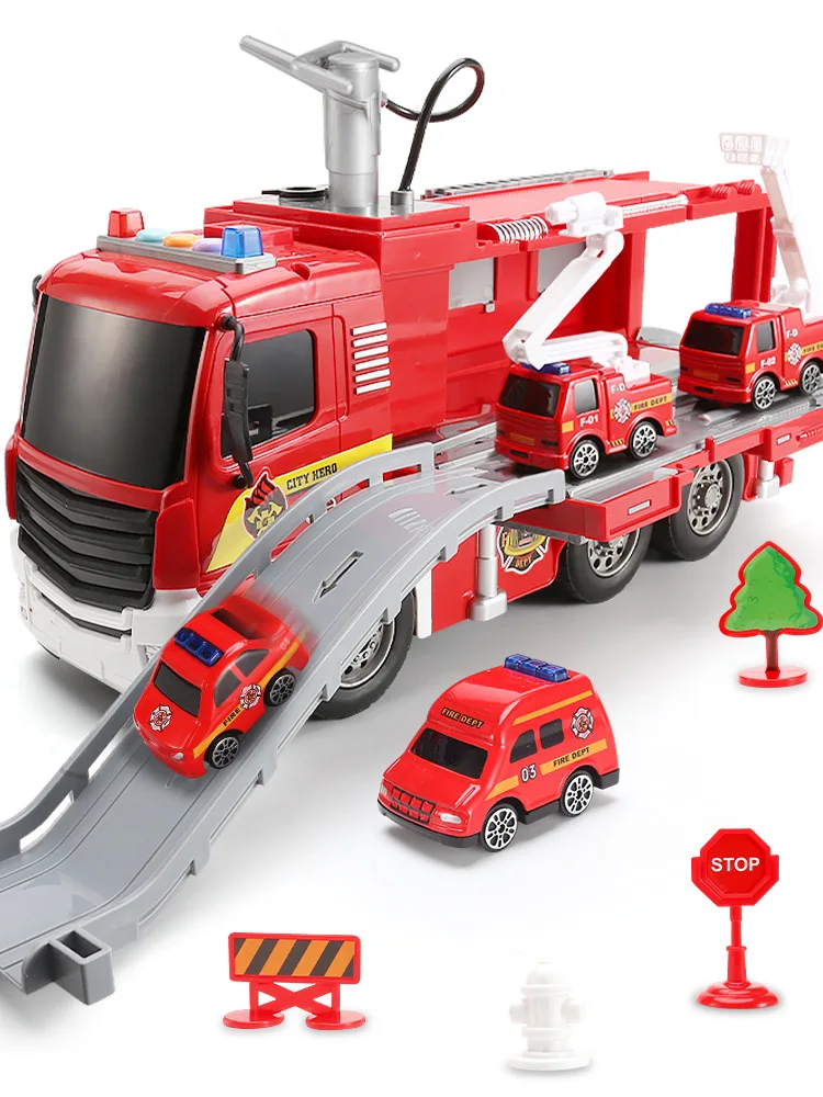 Frete Grátis Grande Caminhão De Bombeiros Brinquedo Crianças Engenharia De  Incêndio Deformação Carro Brinquedo Estacionamento Conjunto Armazenamento  Todos Os Tipos Mini Carro Liga - Trilhos Para Carros E Bicicletas -  AliExpress